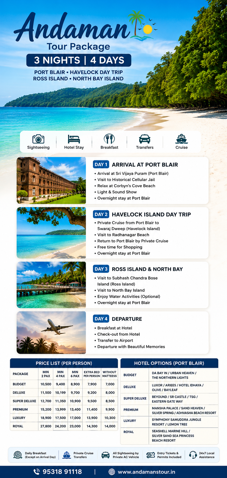 Andaman Tour Package 3 Nights 4 Days