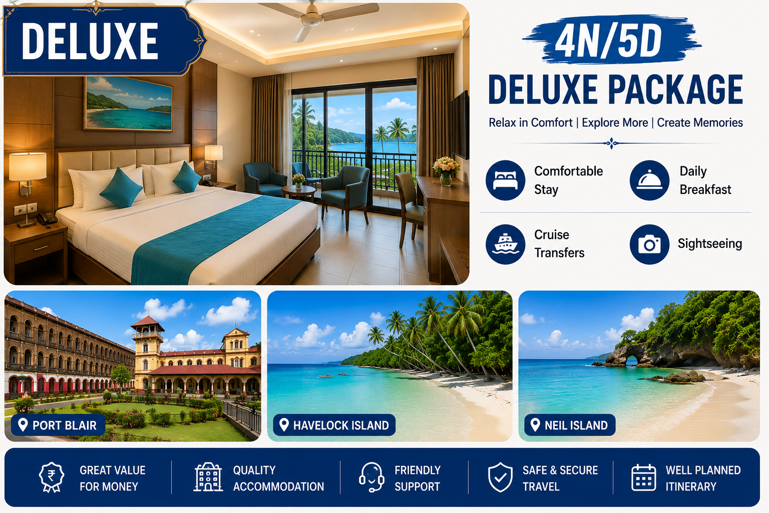 Deluxe 4N 5D Andaman Tour Package